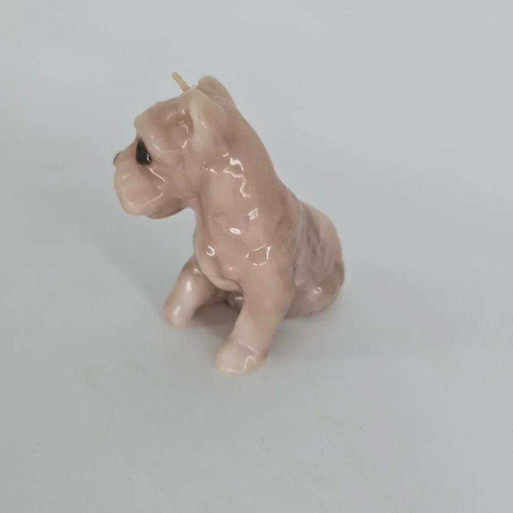Vintage Style Dog Figurine Candle, Dark Academia Decor Grandmillennial Aesthetic